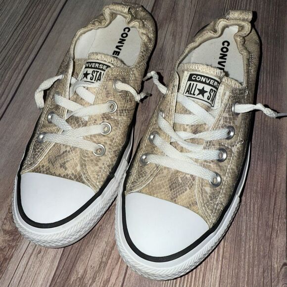 Converse Chuck Taylor All Star Shoreline Slip On Sneaker Snake Skin Pattern- W 8 - Picture 1 of 8